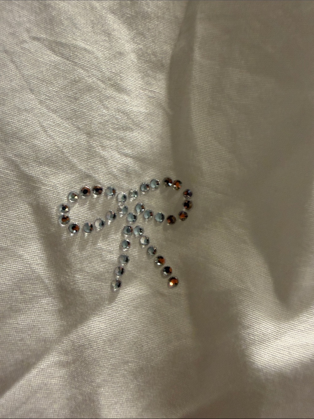 J. Crew White Button-Down Shirt with Sparkling Bow Accents - Picture 3 of 4